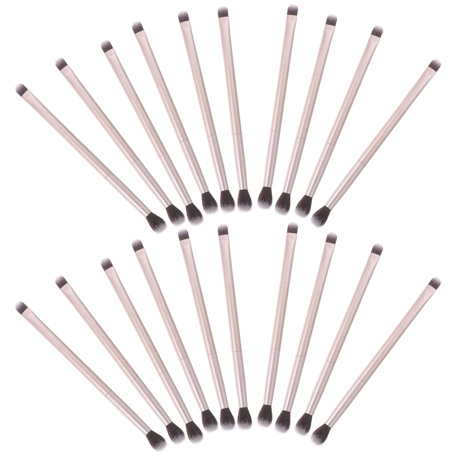 20 piezas pinceles de maquillaje, pinceles de sombra de ojos de doble punta, cerdas suaves, herramientas para sombra de ojos y nariz, aplicadores de mezcla