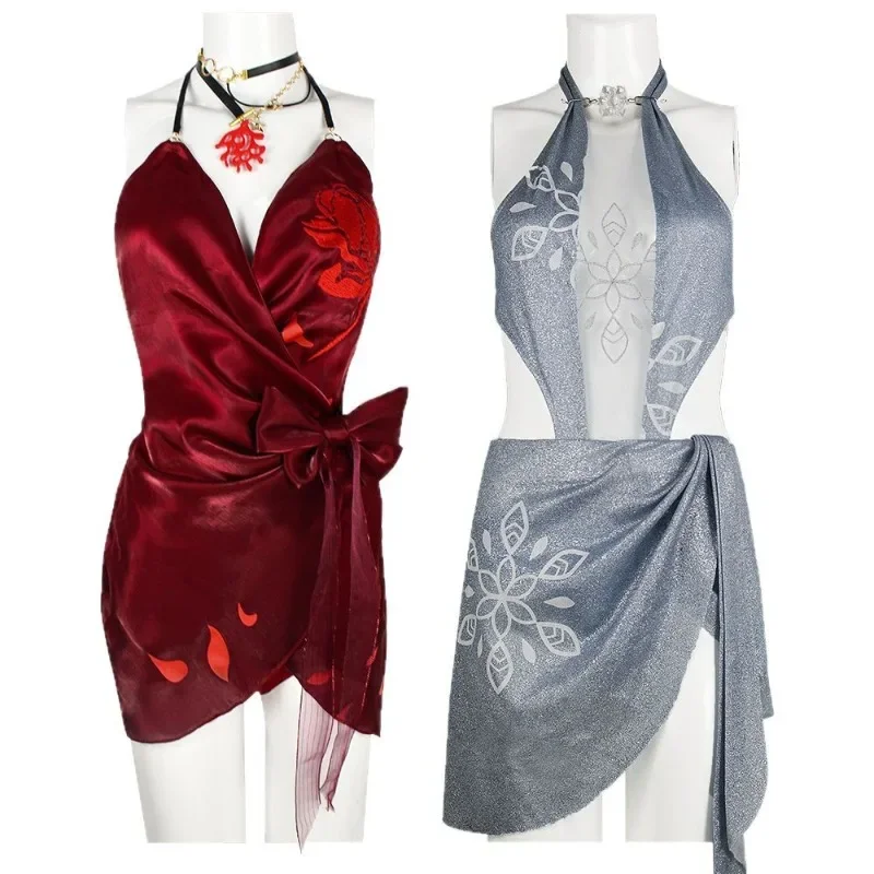 Game Naraka Bladepoint Summer Cosplay Swimsuit Ning Justina Gu Viper Cos Bikini Beach Set for Women Halloween Party Pool Parties