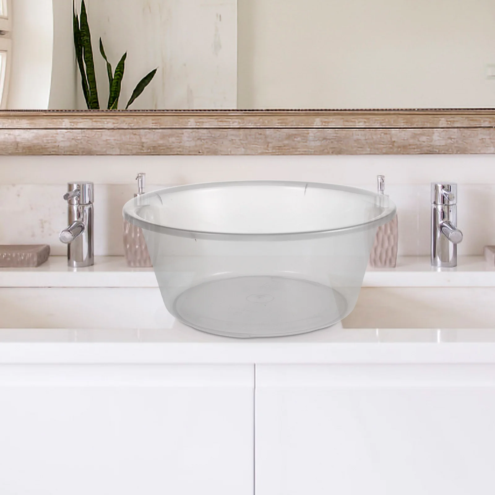 

Sturdy Plastic Wash Basin Thick Large Opening Face Cleansing Salon Washbasin Home Kitchen Storage Multipurpose Washing Basin