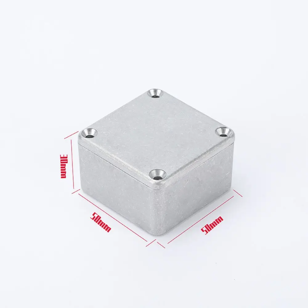 High Quality Openable Aluminium Enclosure Shell Waterproof Silver Project Box Shell Electric Guitar Effect Device