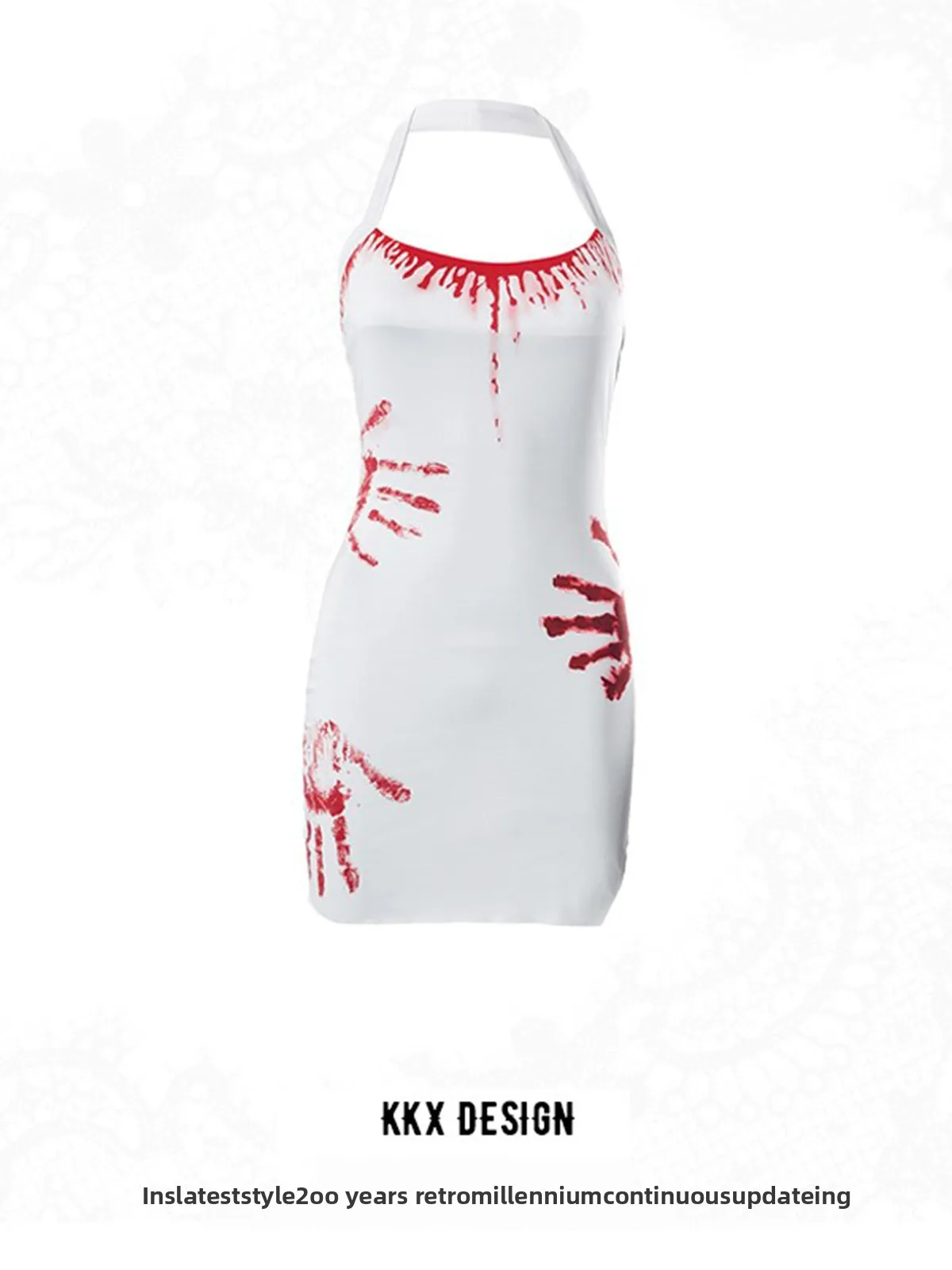 

SexyKKX Pure Desire Hot Girl Palm Print loween Par Dr Summer Hanging Ne Slimming Split Bodycon Skirt ort Sve