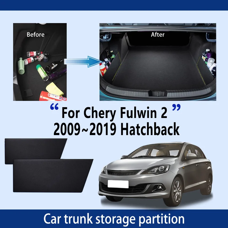 

Car Accessories For Chery Fulwin 2 2009~2019 2018 17 Trunk Storage Partition Multifunction Storage Auto Interior Parts Organizer