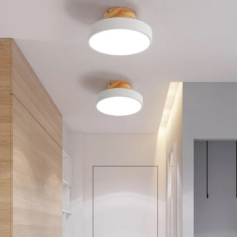 Iluminación de techo de macarrón nórdico, luces Led para dormitorio, techo de pasillo moderno y sencillo, luces para habitación de niños, iluminación para sala de estar
