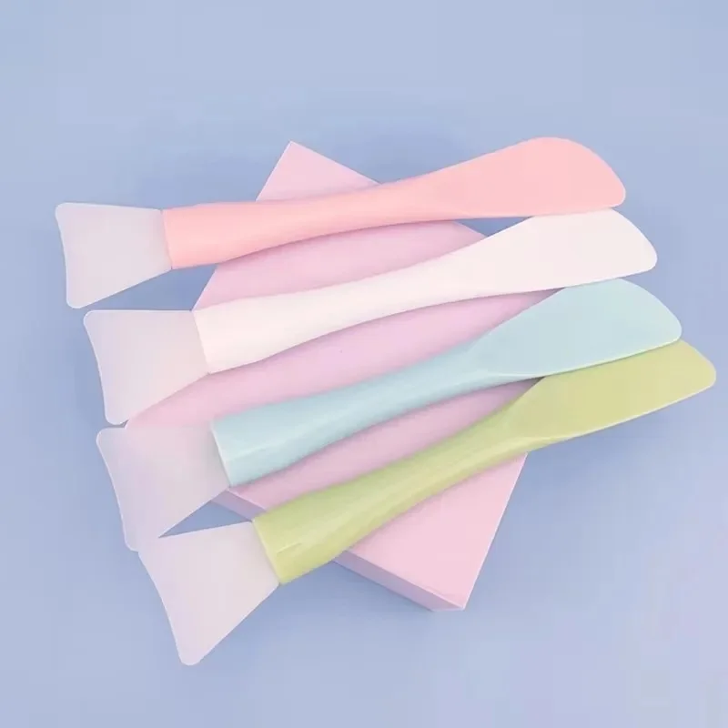 4-24Pcs Silicone Facial Head Mask Brush Soft Brushes Integrated Makeup Dual-Use Mud Film Brush DIY Film Adjusting Beauty Tool