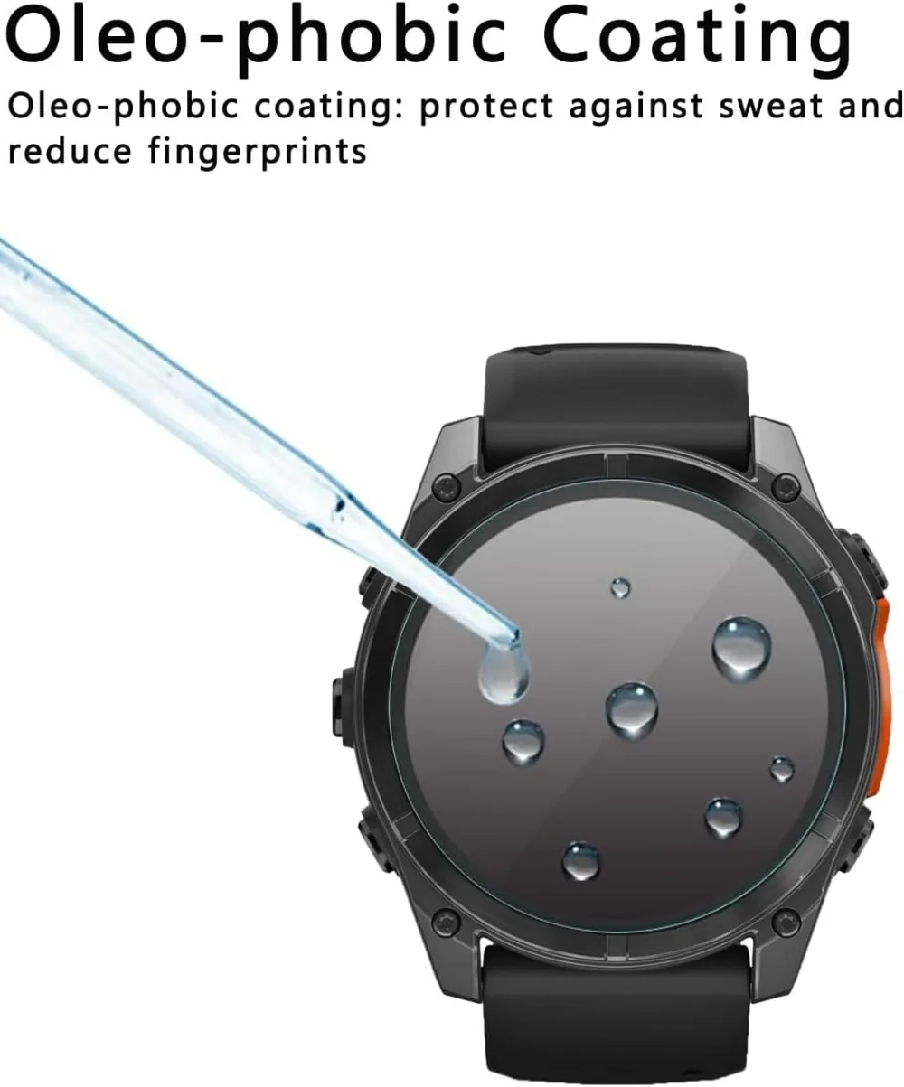 1-5pcs protetor de tela de vidro temperado para Garmin Fenix8 7 6 6S 6X 5S/Vivoactive 3/Forerunner 165 945 955 965 225 255 265S Filme