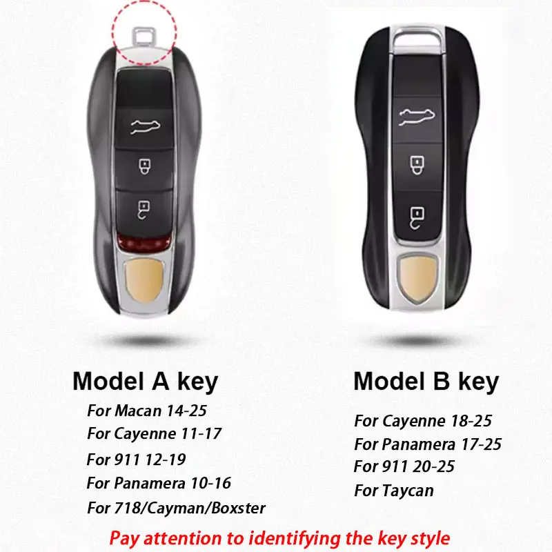 Raspberry Purple Key Case For Porsche 718 Panamera Cayenne Macan Boxster Cayman Car Key Shell Cover Remote Control Fob Replace