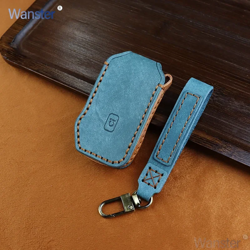 5/7 Bottons Leather Car Key Case Cover for Kia Seltos MQ4 Sportage NQ5 Ev6 Niro SG2 2021 2022 K3 K5 DL3 K8 GL3 K7 2023 CARNIVAL