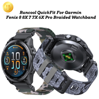 22/26mm Nylon Band For Garmin Fenix 7 7X 6X Pro/Epix Pro Gen 2 51mm 47mm Braided Strap For Garmin Fenix6 6X 5 5X Plus Enduro 2