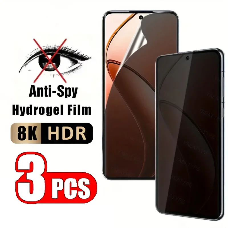 3Pcs Privacy Hydrogel For Motorola G Play Stylus Power 5G 2024 For E14 E15 S50 Neo X50 Ultra ThinkPhone 25 Screen Protector Flim