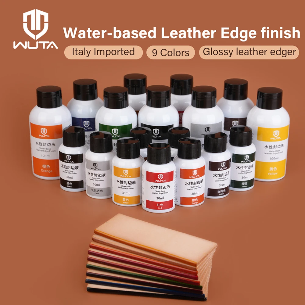

WUTA 30/100ml Leather Finish Water-Base Edge Coating Color Edge Sealing Liquid Dressing Painting Clear & Smooth Treatment Agent