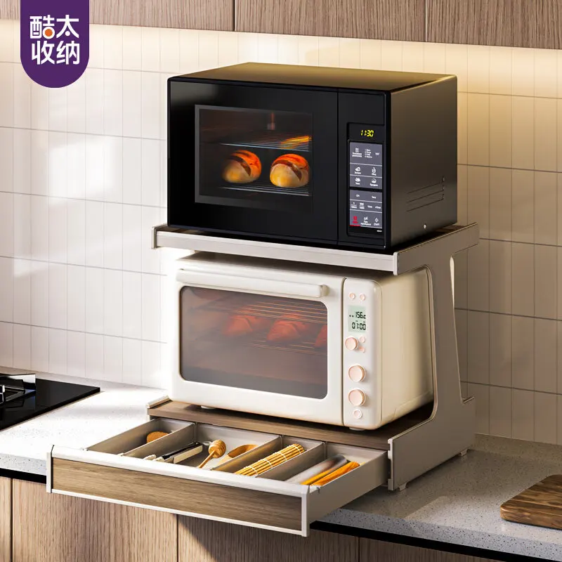

LMM Household Countertop Shelf Seasoning Oven Storage Storage Shelf
