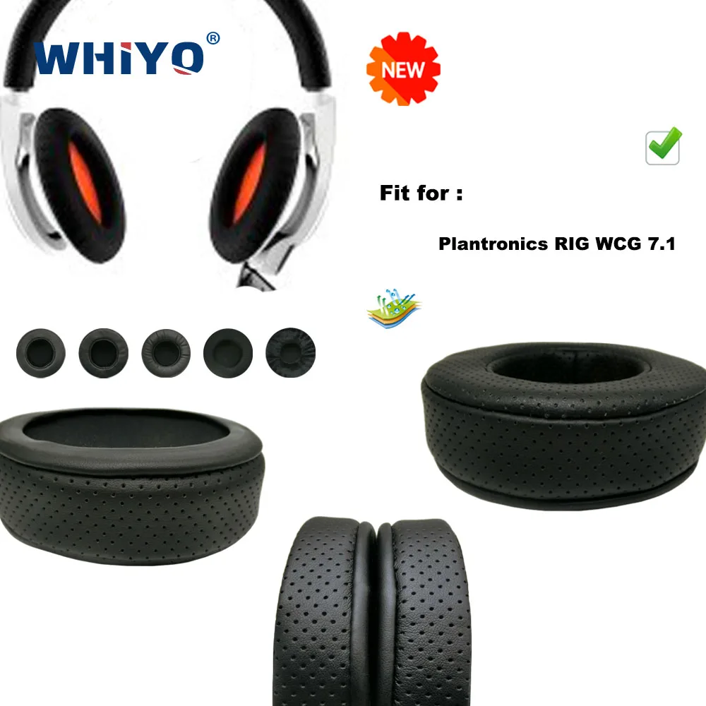 

Replacement Ear Pads for Plantronics RIG WCG 7.1 Headset Parts Leather Cushion Velvet Earmuff Headset Sleeve Cover