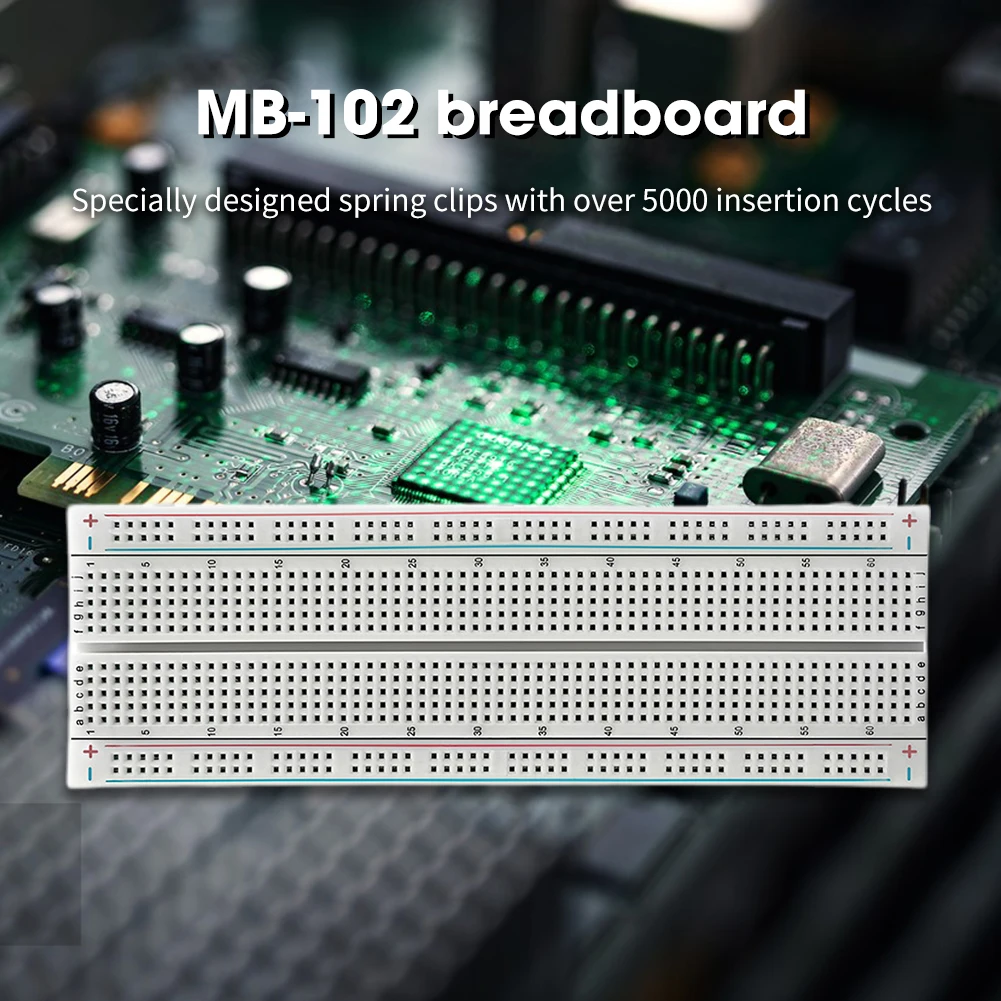 1-20pcs Breadboard 400 830 Point PCB Board MB-102 MB102 Test Develop Nodemcu Raspberri PI 2 lcd High Frequency 40pin Dupont Line