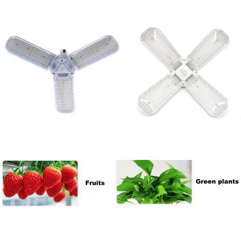 36W 48W Foldable LED Grow Light Full Spectrum E27 Plant Growing Light Phytolamp Bulb For Indoor Plants Flower k K5