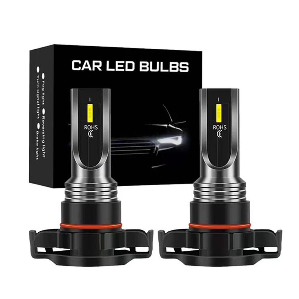 2Pcs PSX24W H16 Fog Light H7 LED 6500K 3000K 8000K 80W 30000LM 9006 HB4 Moto Bulbs H11 9005 HB3 LED Car Fog Lamp For ATV