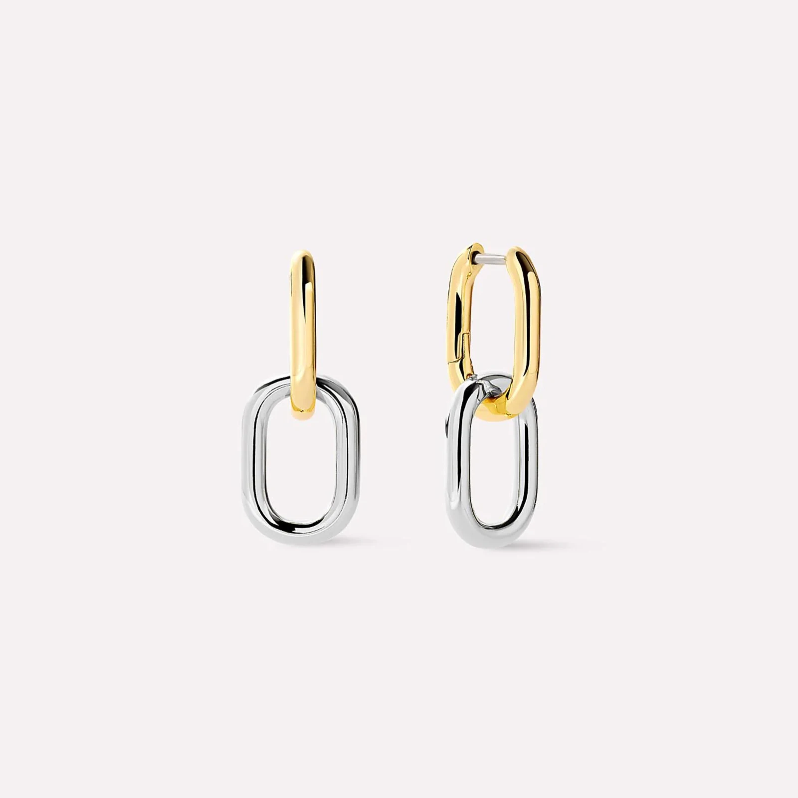 Women's 925 Sterling Silver Gold Irregular Circle Hoop Earrings