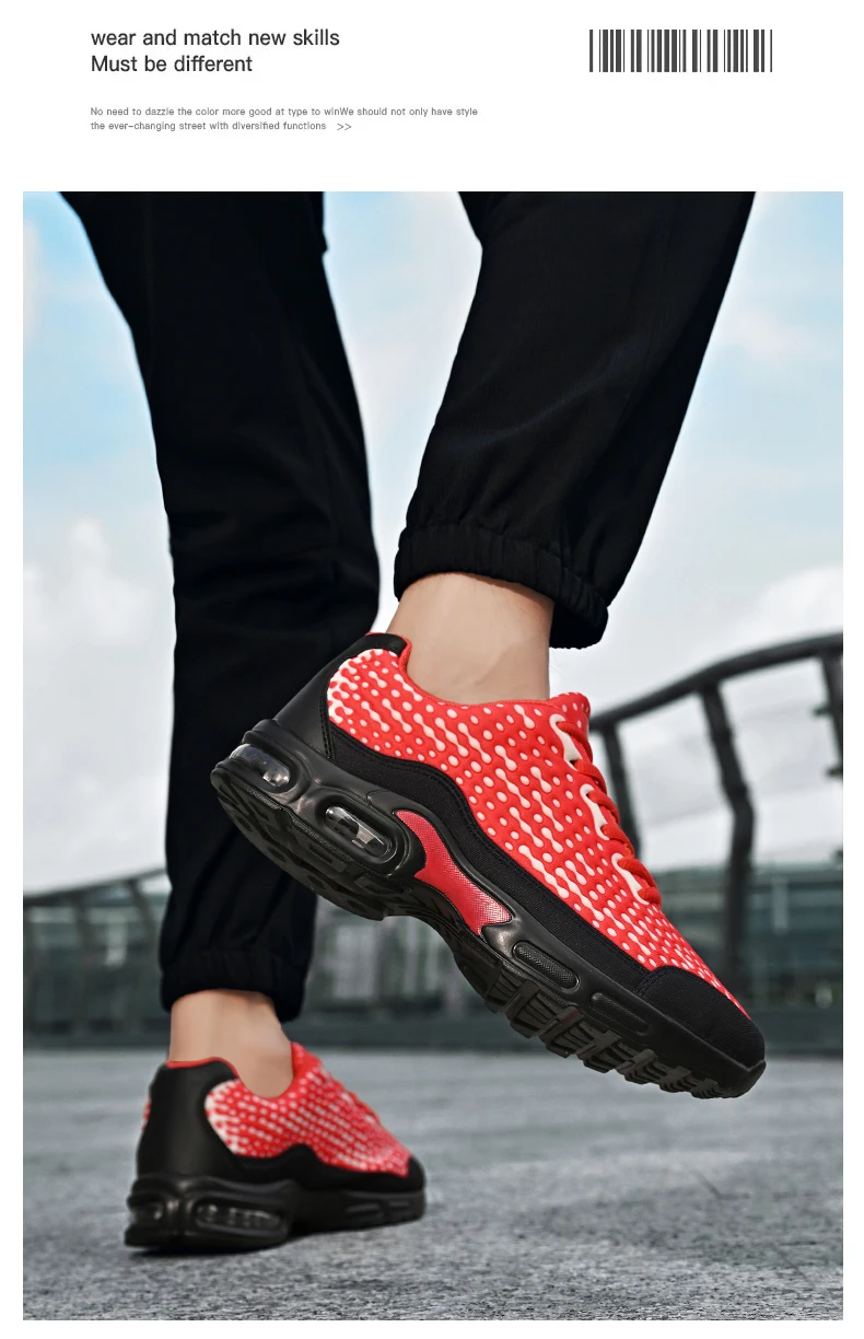 Herren-Sportschuhe, atmungsaktive Mesh-Schuhe, gepolsterte Outdoor-Schuhe mit Luftpolsterung, Freizeitschuhe, Straßenlaufschuhe – Detail 16