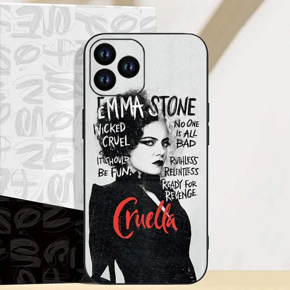 Disney Film Cruella Phone Case For iPhone 11 12 13 14 15 Mini Pro XS Max X S Plus XR Shell