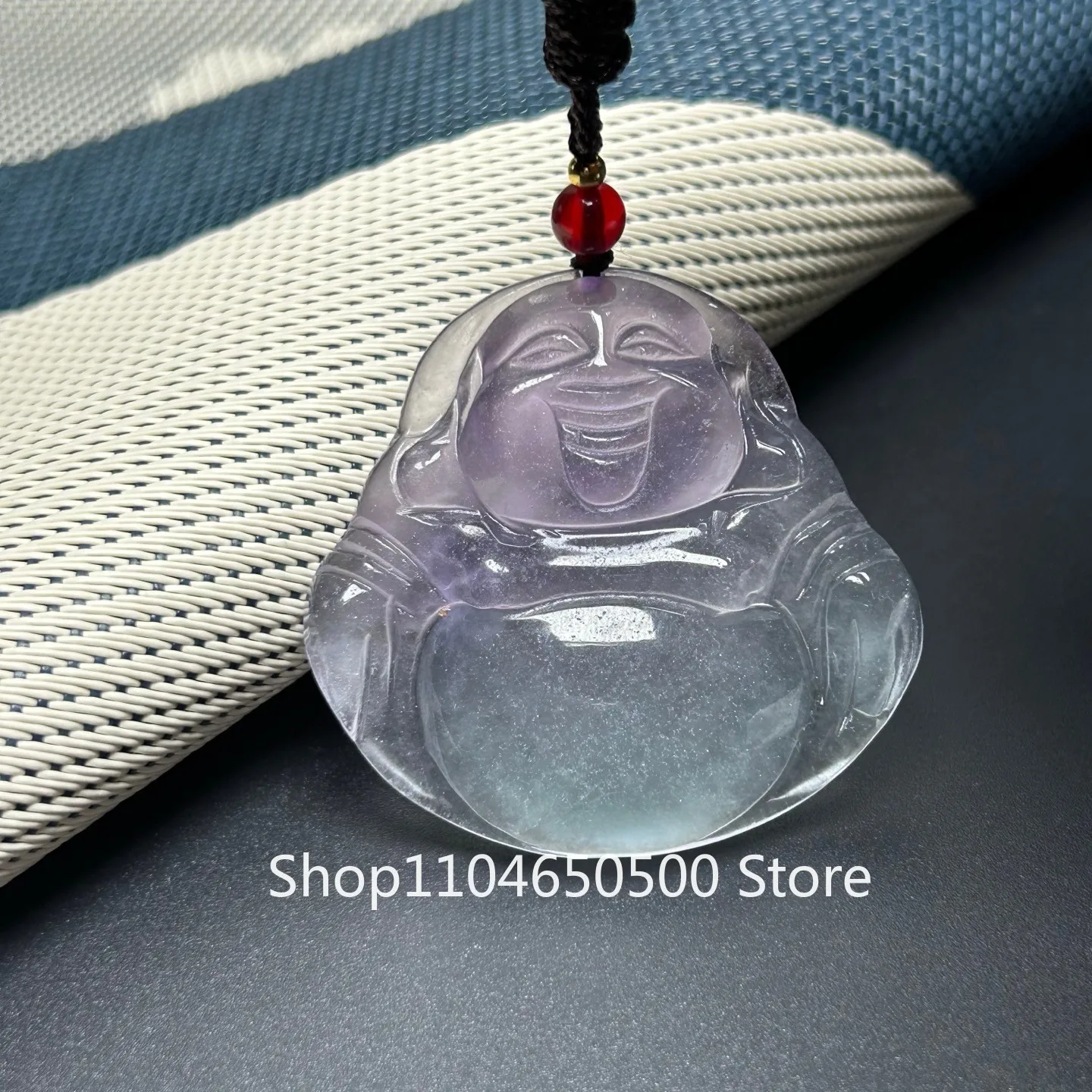 

Certified Natural ice white Burmese Jade Jadeite Carved Buddha Pendant&Necklaces