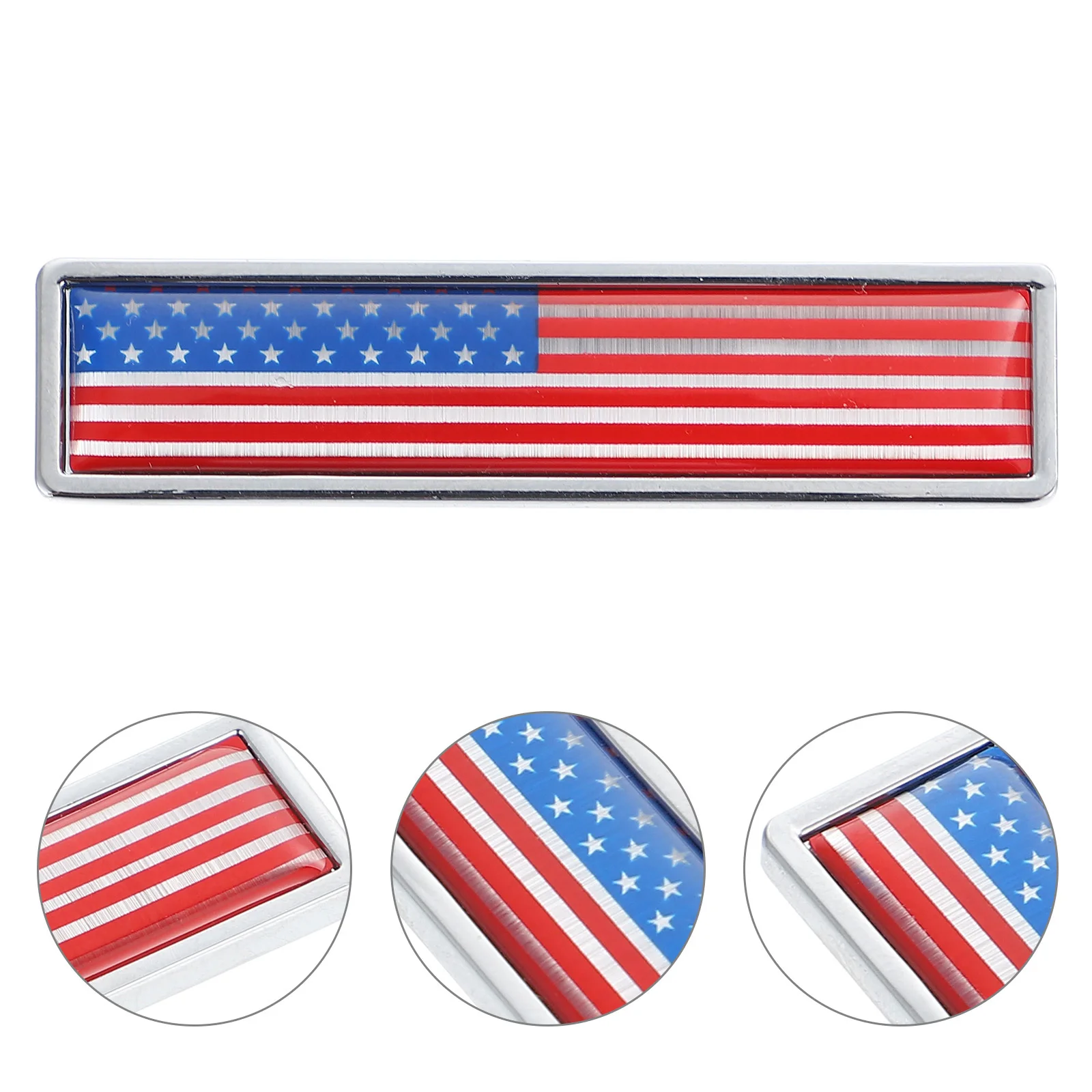 

2Pcs Metal Sticker Car Decor National Flag Design Bright Zinc Alloy Body Decal Easy to Paste Unique Personalized Auto Styling