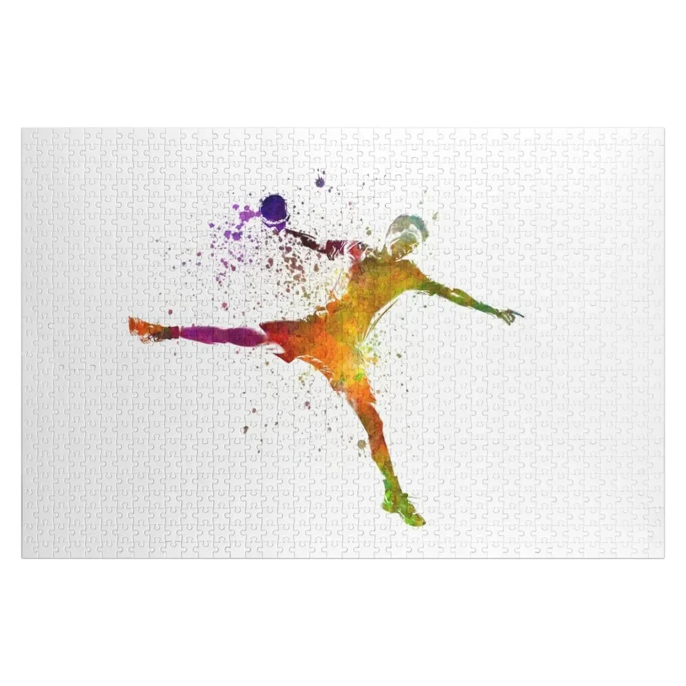 

Handball player in watercolor Jigsaw Puzzle Custom With Photo Custom Gift Puzzle