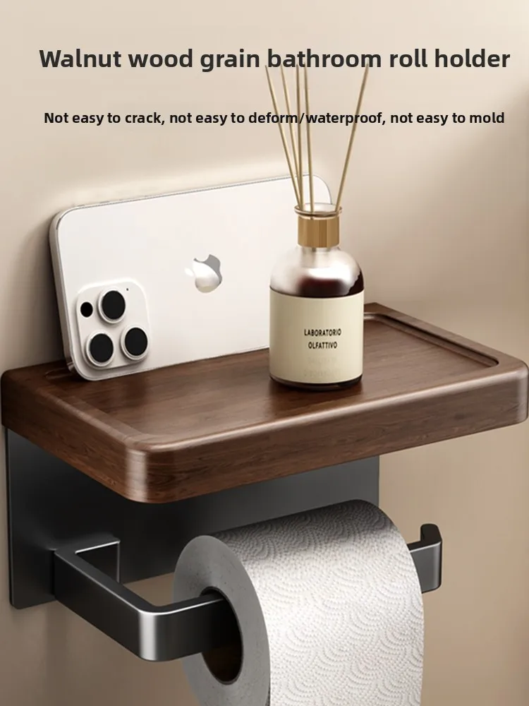 

Держатель для туалетной бумаги и бумажных полотенец с текстурой под орех, органайзер для раковины, подставка для рулонных полотенец для отелей