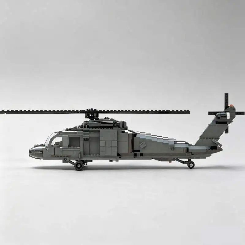 1257PCS MOC Rescue Helicopter Medevac Model Creative Emergency Service Building Blocks DIY Assembly Puzzle Educational Toy Gift
