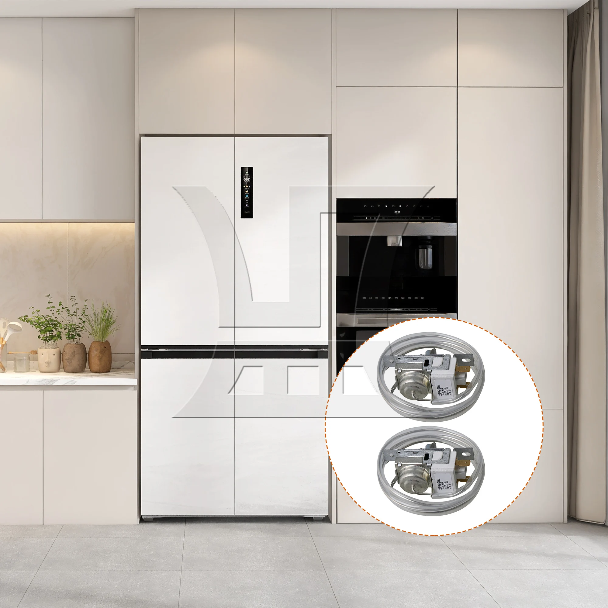 

2 Pieces Freezer Temperature Control Thermostat Replacement for AP6006166 Set