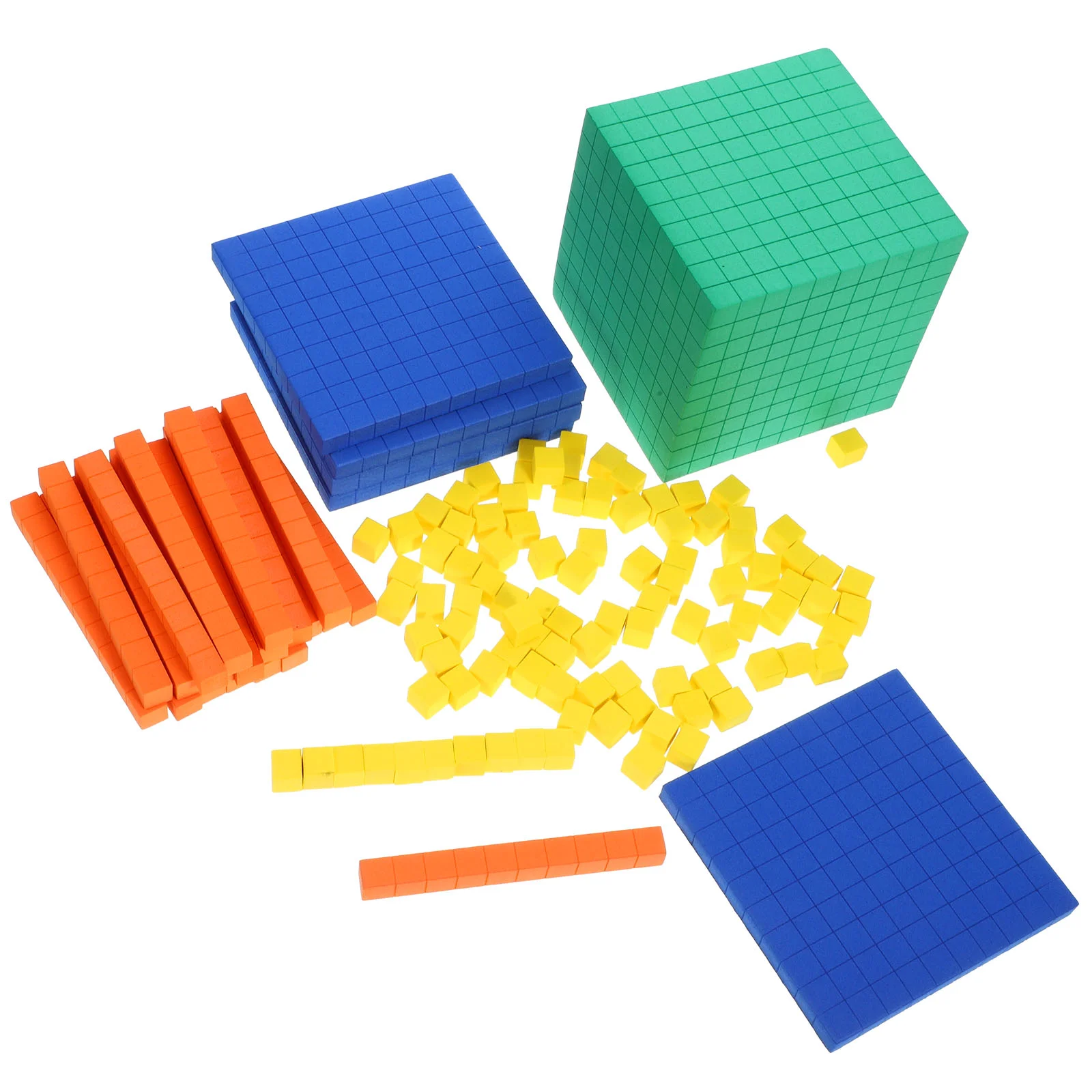 1 Set of Kids Math Cube Kids Learning Material Pupil Math Cube Plastic Math Cube Math Cubes