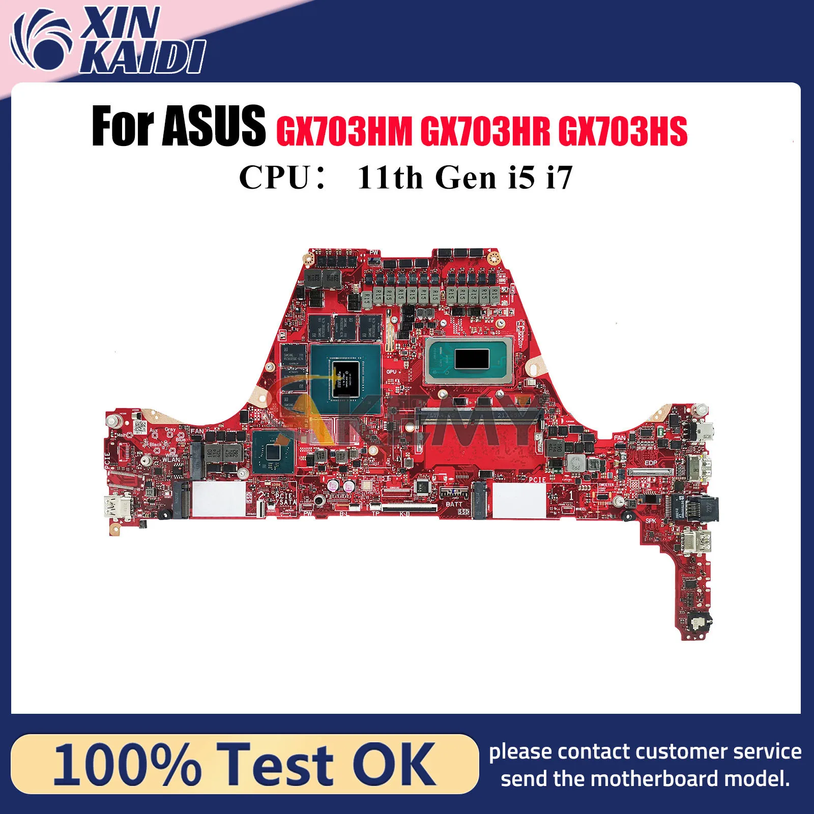 

GX703HS Laptop Motherboard For ASUS ROG Zephyrus S GX703HM GX703HS GX703HR GX703 Mainboard With 11th Gen i5 i7 100% tests OK stk