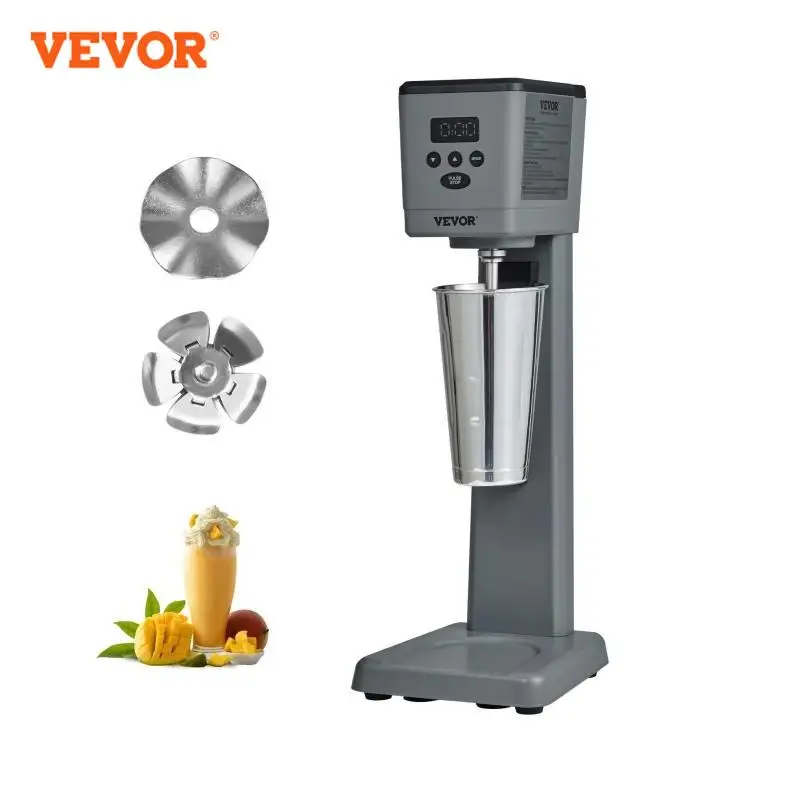 VEVOR Milchshake-Maker, 375 W, elektrische Milchshake-Maschine, Einzelkopf-Getränkemixer, Mixer-Maschine mit 820 ml Edelstahlbecher
