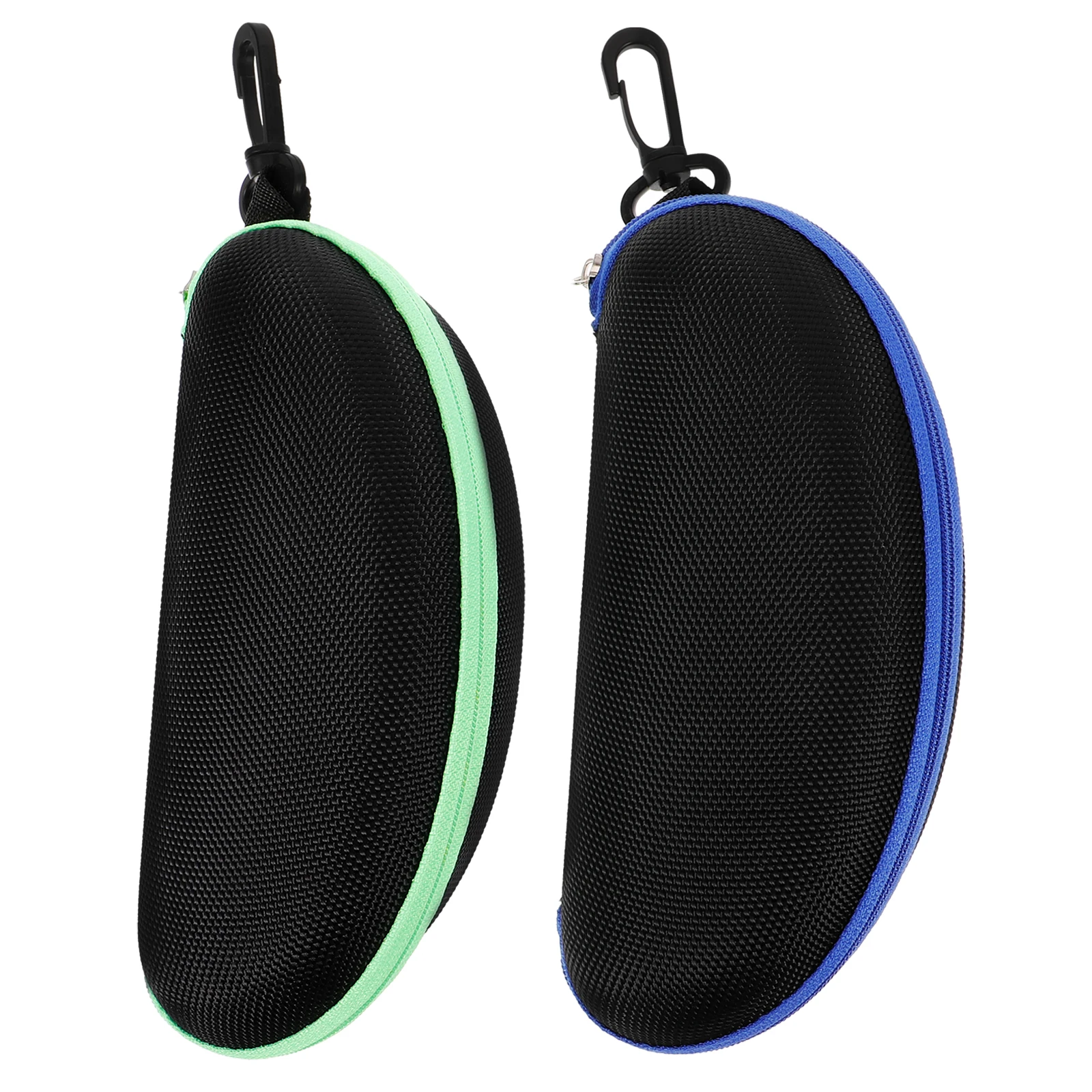 

2pcs Sunglasses Cases Protective Glasses Box Colorful Zipper Green Blue Portable Travel Organizer Storage For Women