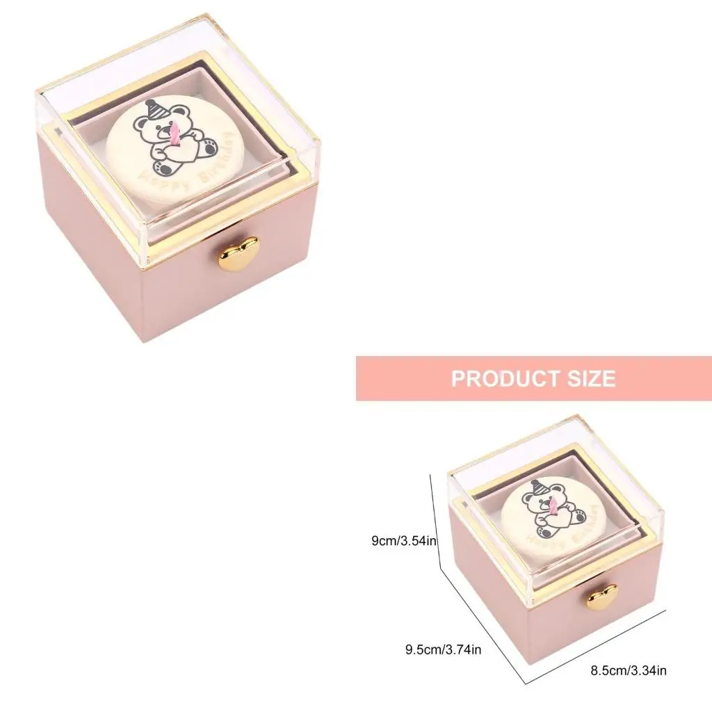 

Подарочная коробка для колец для помолвки Элегантный двусторонний медведь Торт-сюрпризы Подарочная коробка Держатель для изделий