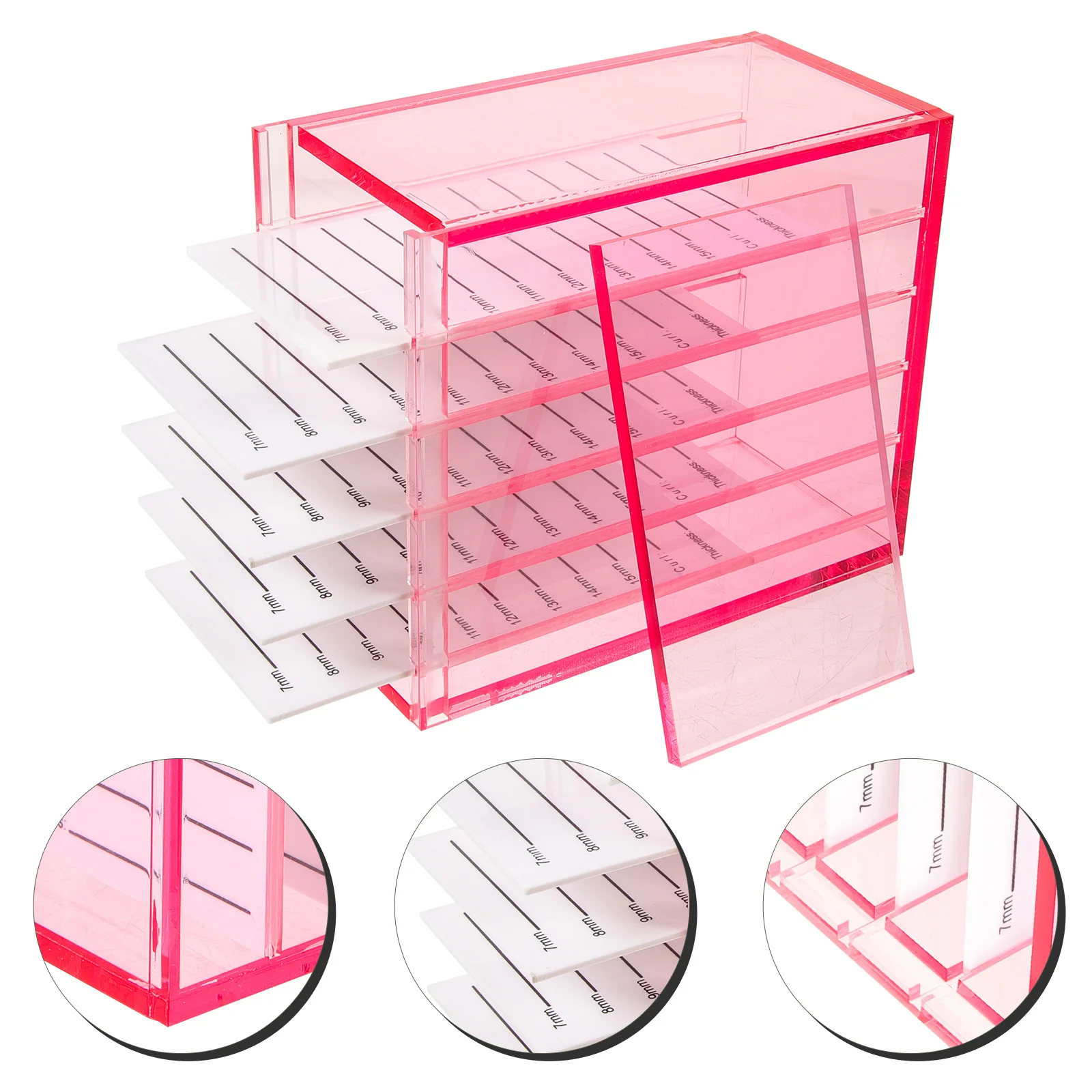 صندوق تخزين رموش أكريليك شفاف متعدد الطبقات منظم الرموش الصناعية صندوق تعبئة الرموش #4