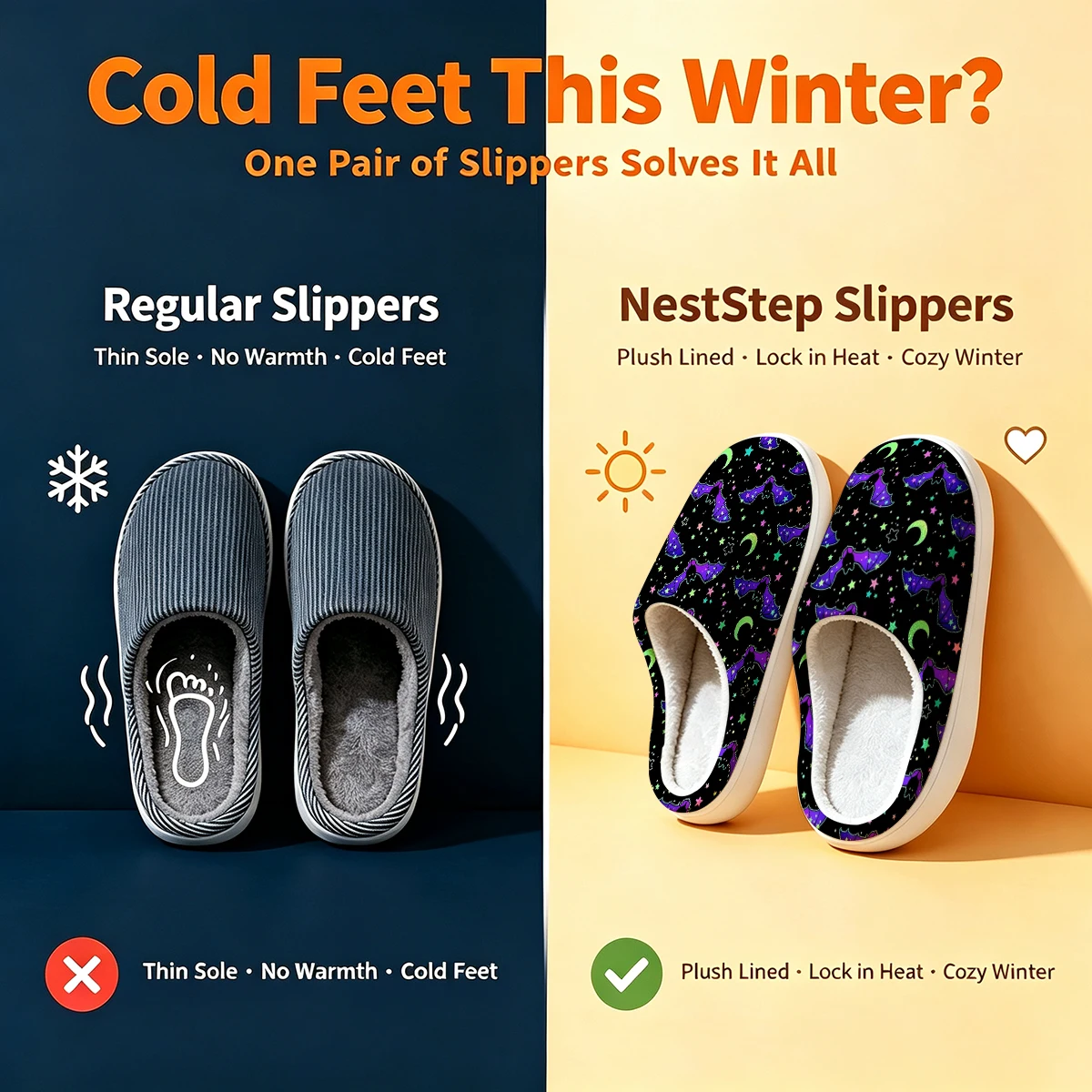 Halloween Bats Christmas White Slippers Warm Plush Indoor Shoes Non-Slip Winter Slippers Family Holiday Gifts Soft view 5
