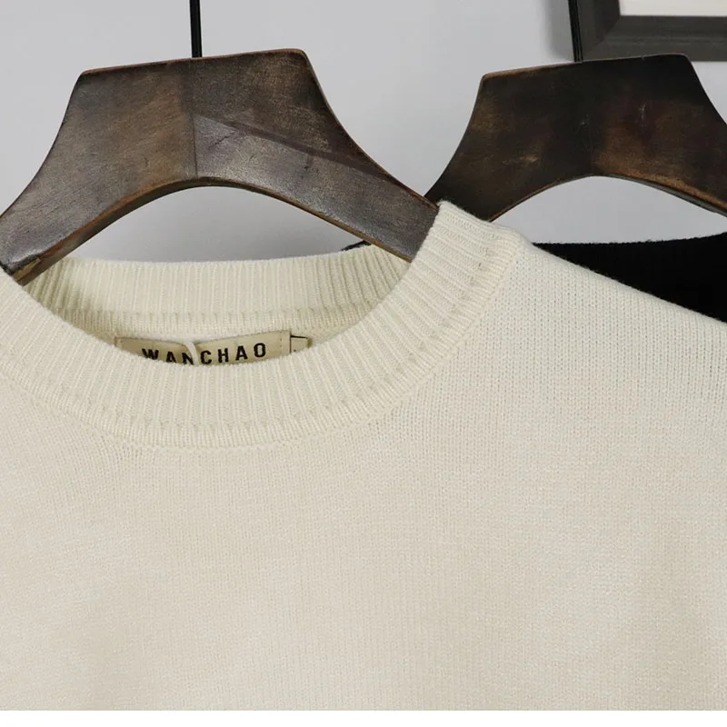 Novo Suéter Casual Masculino de Tricô 2025, Gola Redonda, Cor Sólida, Vintage, Csa Base Quente, Estilo de Moda Casual para...