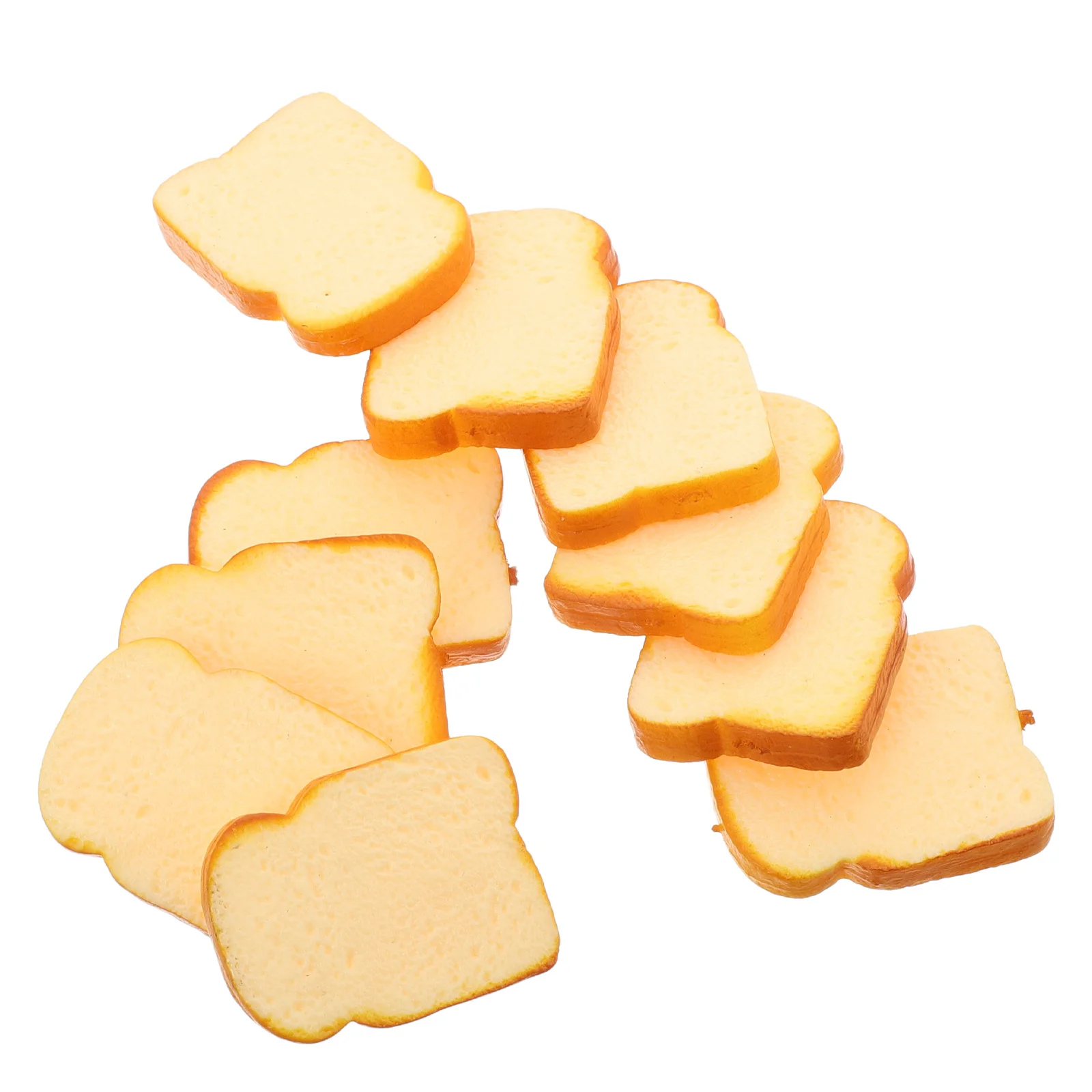 

10Pcs Fake Toast Slices Realistic Craftsmanship Kitchen Party Decorations Mini House Display Faux Food Fake Food Realistic