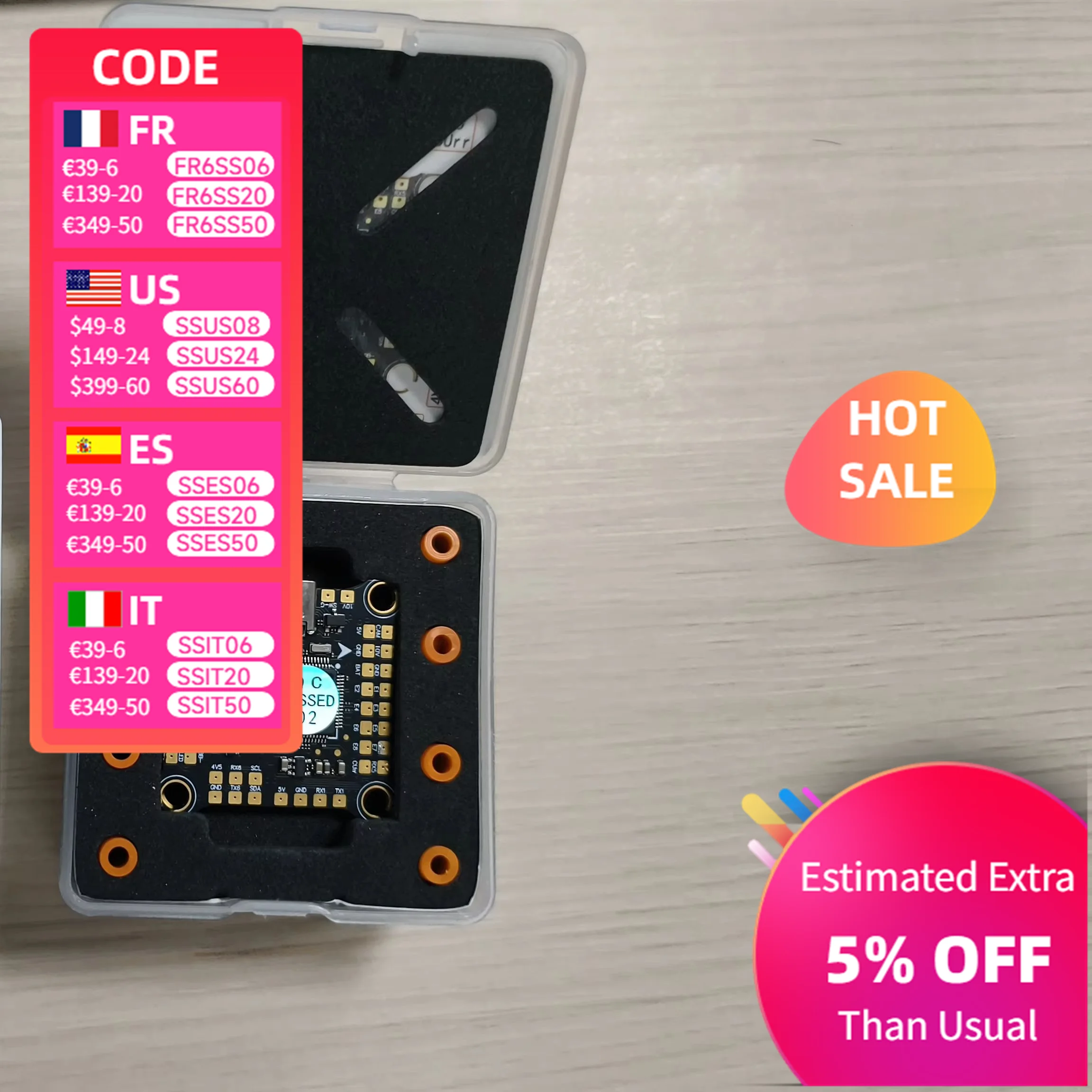 

HAKRC MiNi Flight Controller FC F7 V2 35A 40A ESC 4IN1 FortiGate Dual gyroscope Combo for RC FPV Racing Drone Model Accessories