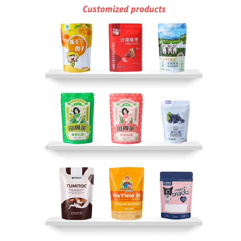 

Customized printing, various food grade packaging bags,Kraft Paper Bags with Zipper, Aluminum Foil Bag, Cookie Food Pouch, Logo