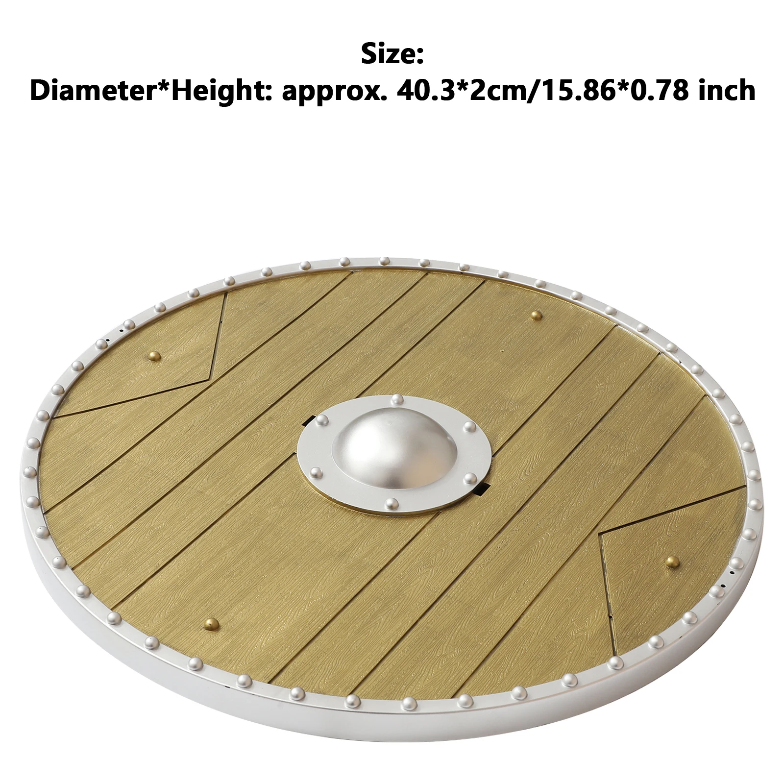 Medieval Retro Viking Shield Vintage Roman Hero Warrior Ancient Prop for Halloween Stage Performance Cosplay Role Play
