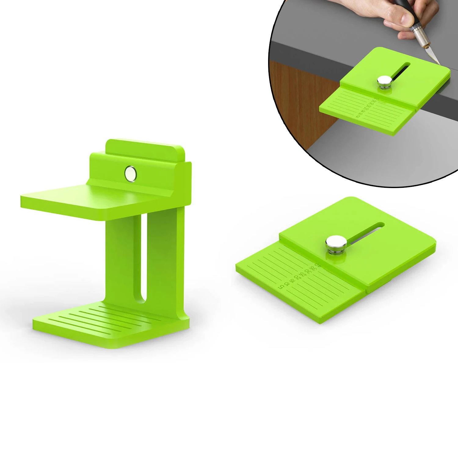 EHDIS 2pcs Adjustable Edge Cutting Aid Tool For Carbon Fiber Vinyl Film Wrapping Precision Distance Craft Sign Maker Accessories
