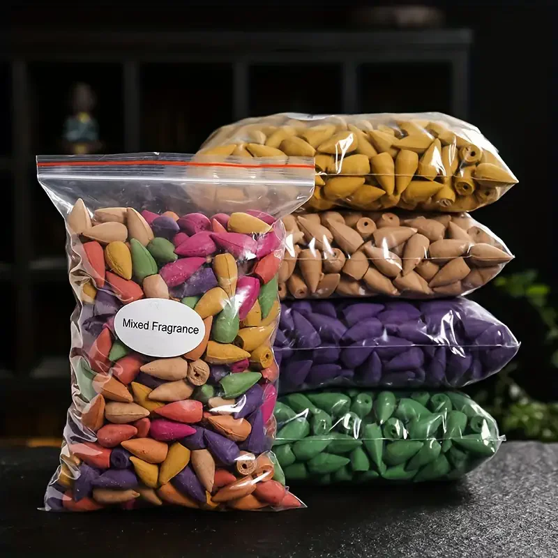 Cascada mixta, reflujo de humo, cono de incienso Natural, sandalia de incienso, lavanda, multiperfumado, adecuado para lugares, sala de té, sala de Yoga