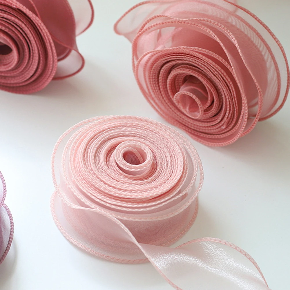 10Yards 40mm Organza Ribbon Gift Wrapping Lace Ribbon Handmade Gift Bow Homemade Hairpin Accessories Decoration