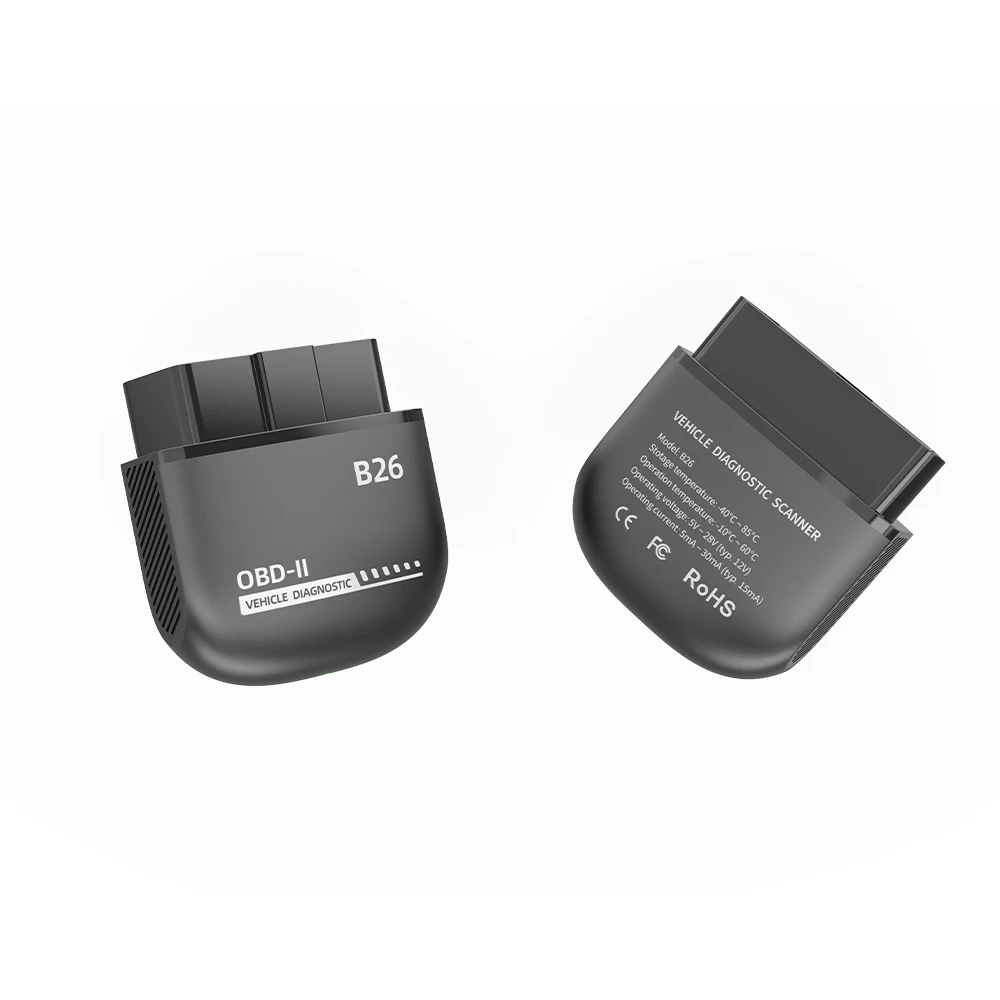 

OBD B26 Автомобильный сканер Автомобильная система Проверка считывателя данных двигателя Прозрачная сигнальная лампа ELM327