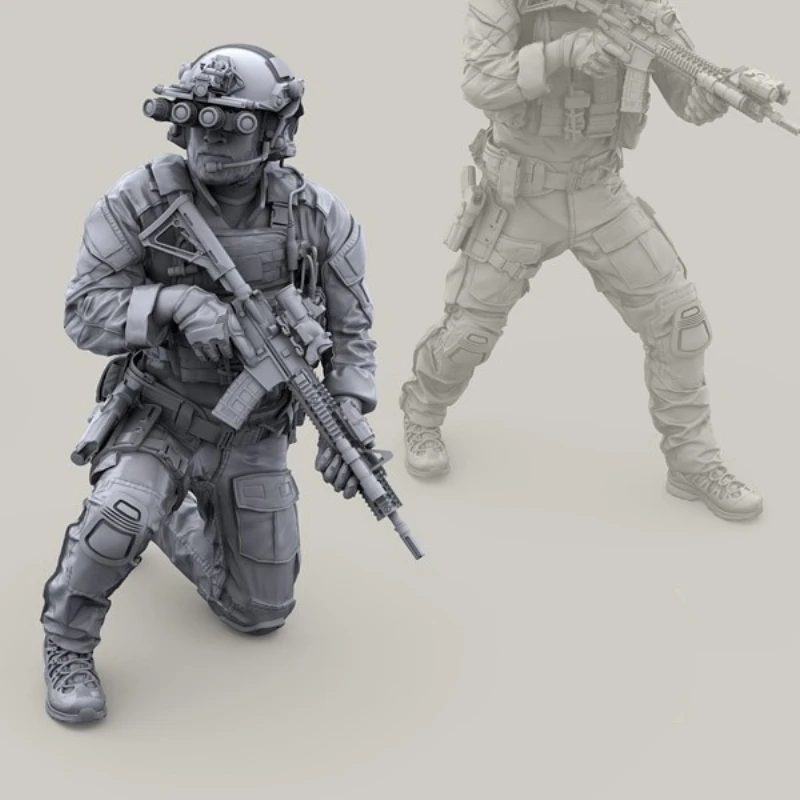 1/35 Resin Figure US Special Forces/MARSOC Modern Soldier in Action with GPNVG-18 Panoramic Night Vision Goggles Self-Assembly B