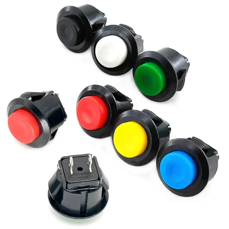DS-500 Drukknop 14 mm 3A/250VAC Kortstondig Zelfreset Rond Geen slot Normaal open Rood Blauw Geel Wit Groen Zwart
