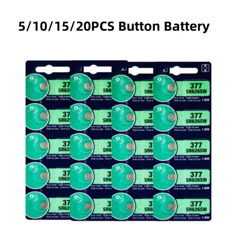 5-20pcs Button Cell Batteries SR626SW 177 376 626A LR66 LR626 364 SR621SW AG1 LR621 364 164 531 SR621 For Watch Toy Battery