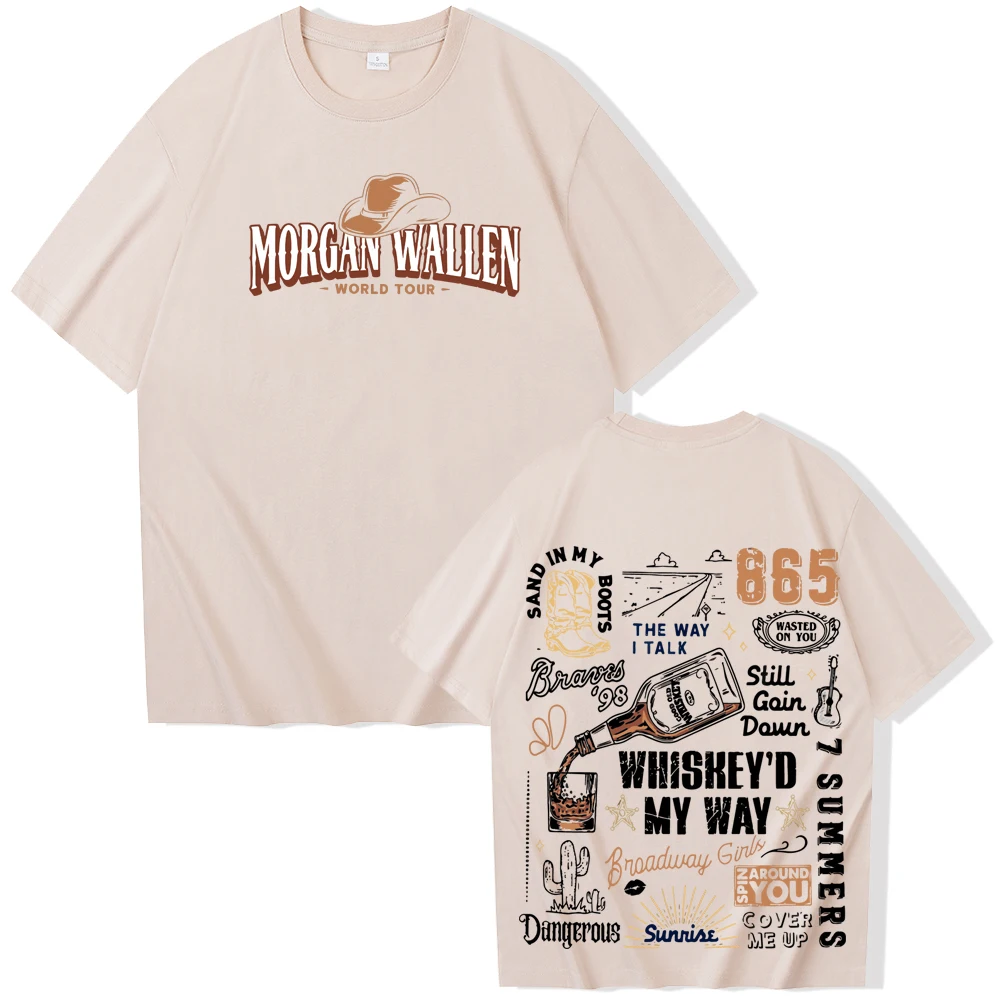 Wallen Tour 2024 Country Western Tshirt Unisex Harajuku O-Neck Short Sleeve Shirts Fans Gift