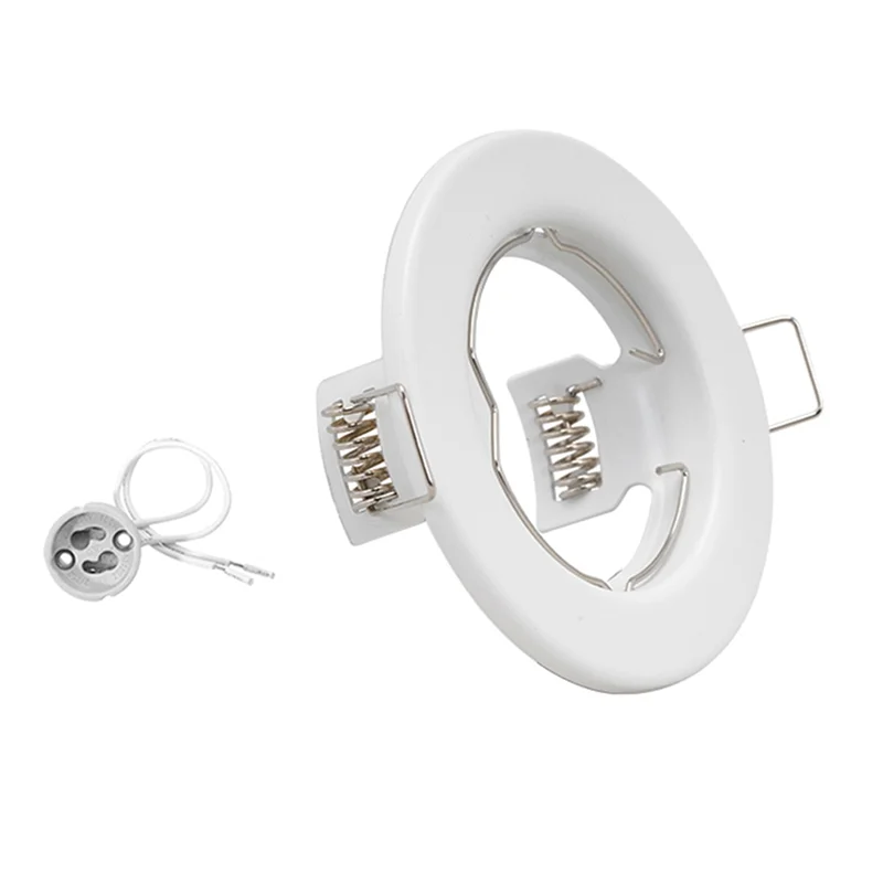 

ABUP-12Pcs Down Light Frame Recessed LED Ceiling Fixtures Downlight GU10 MR16 Ceiling Spot Lights Fitting Fixture White