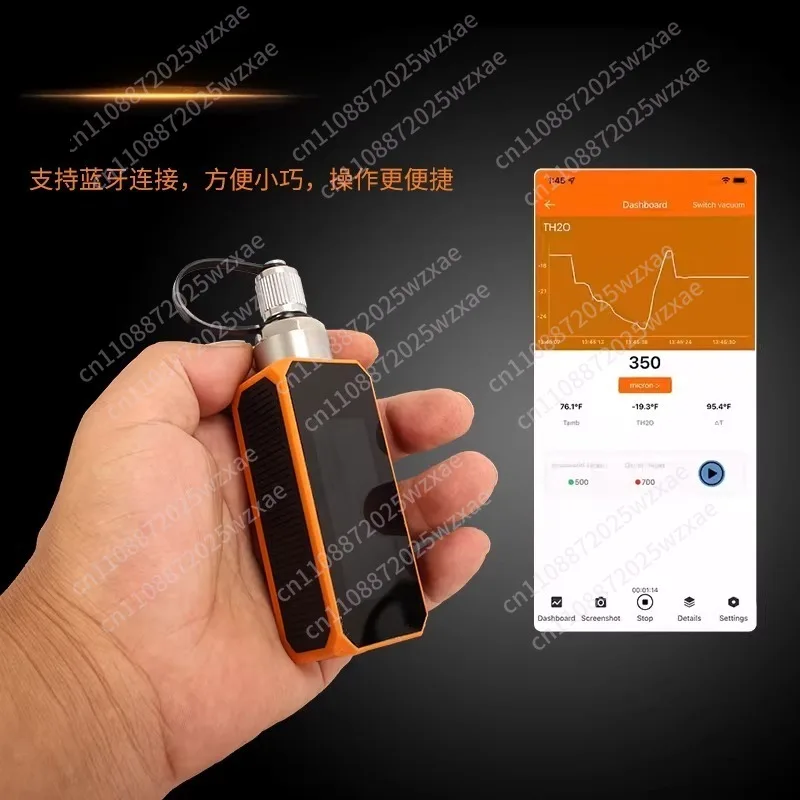 Orange VGW full screen Vacuum Gauge, Accurate Measurement of Vacuum Value for Refrigeration Maintenance